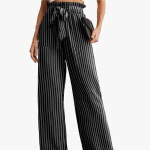 Wide Leg Striped Pants